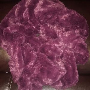 Purple fur infinity scarf